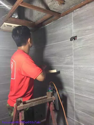 住宅浴室翻新-無接縫牆壁-防水泥作-屏東浴室修繕